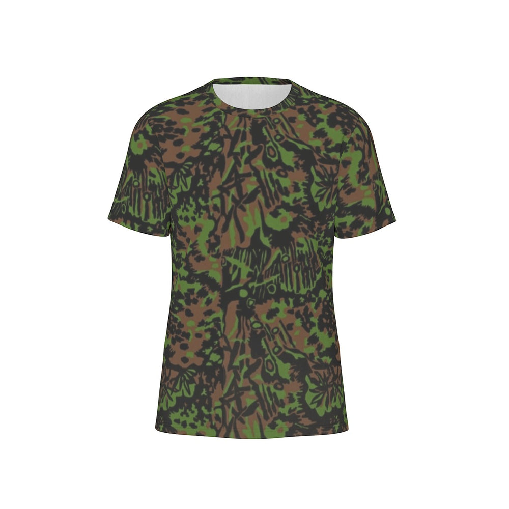 German Palmenmuster Camo Men's O-Neck T-Shirt | 190GSM Cotton