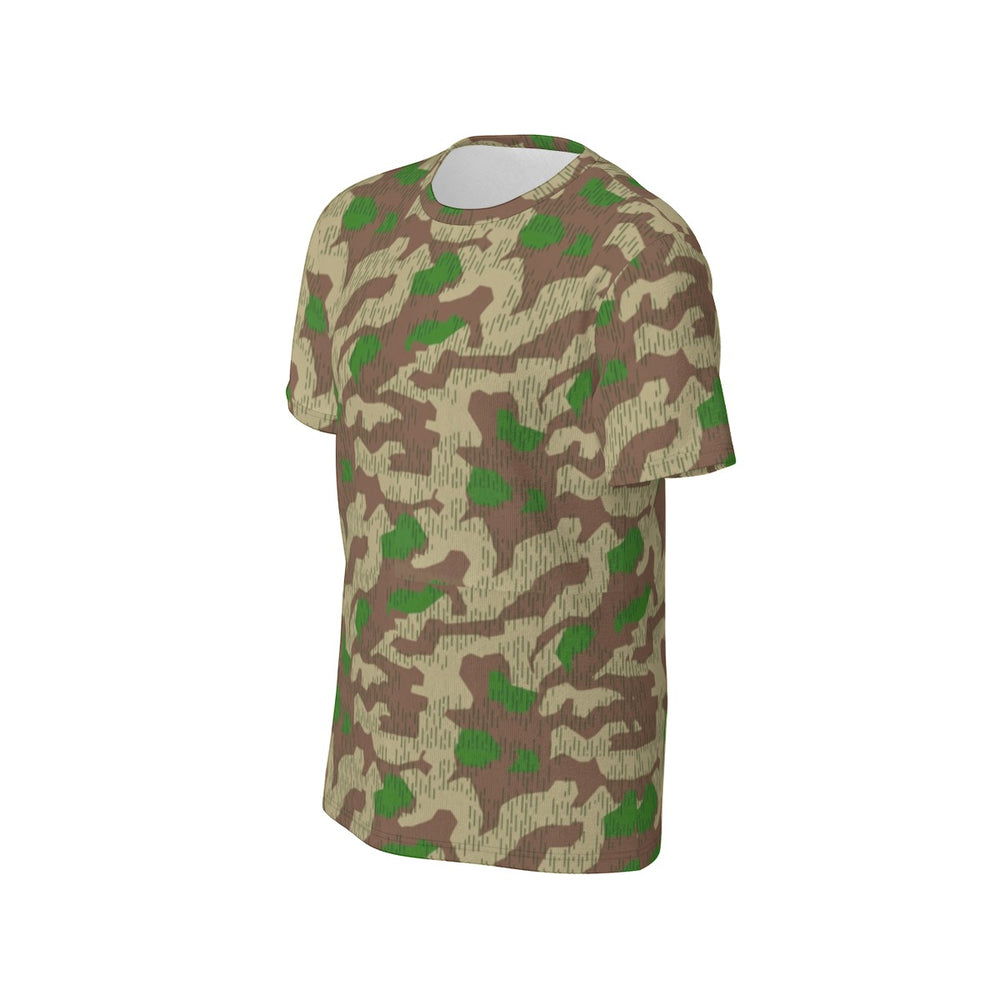 German Splittertarnmuster Camo Men's O-Neck T-Shirt | 190GSM Cotton
