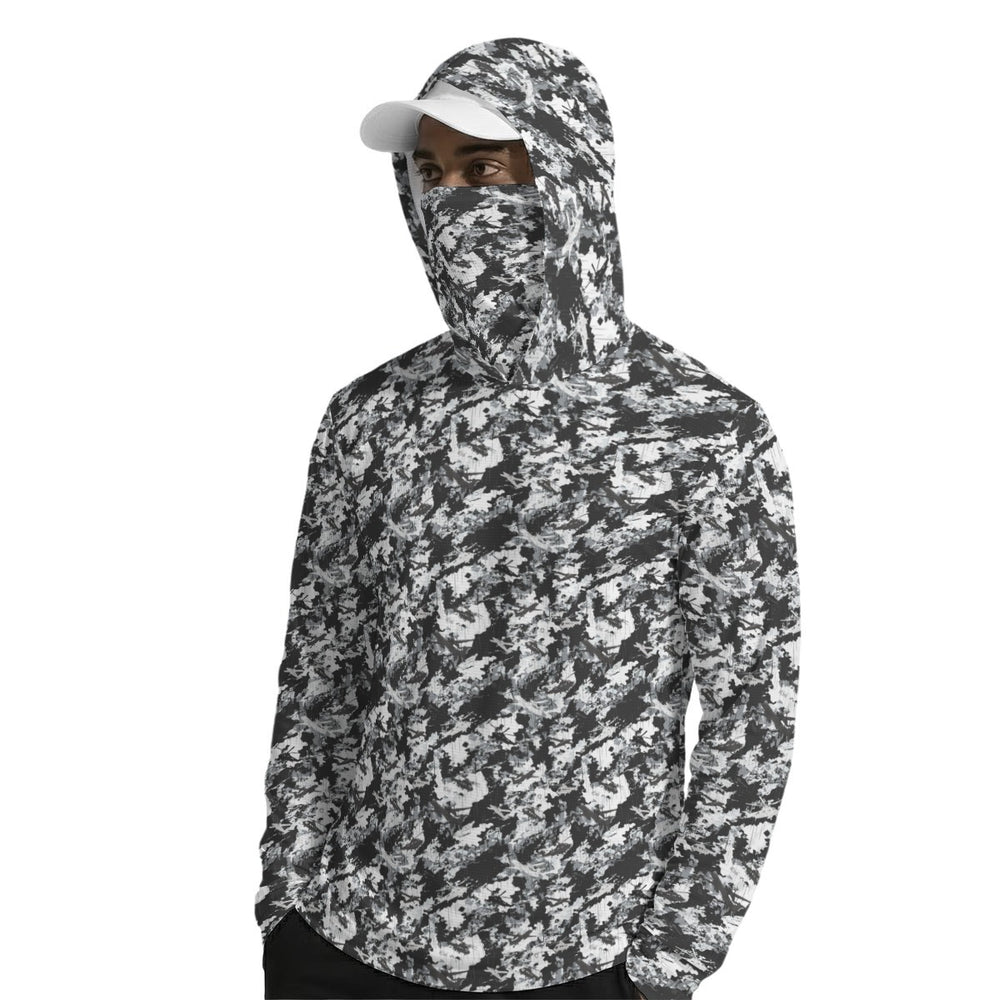 PRESS Camo Sun Protection Hoodie with Face Cover and Thumb Holes - Equippage.com