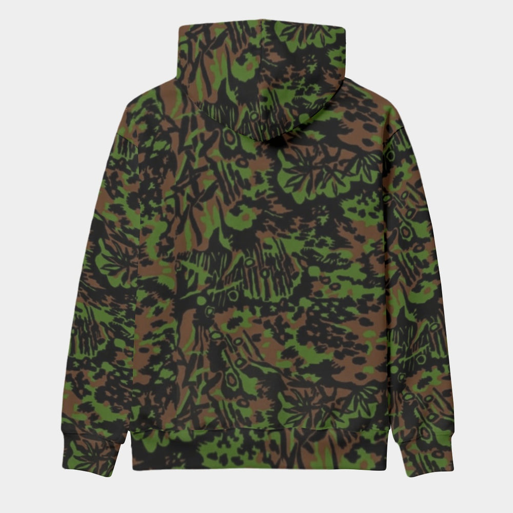 German Palmenmuster Camo Men's Thicken Pullover Hoodie