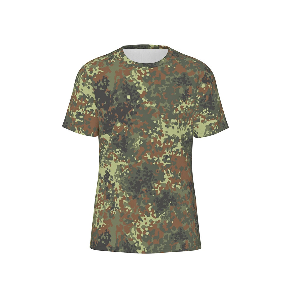 German Flecktarn Camo Men's O-Neck T-Shirt | 190GSM Cotton