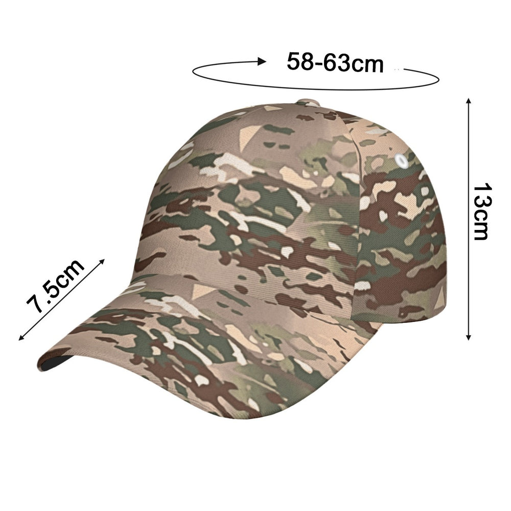 French BME Camo All-Over Print Peaked Cap With Box