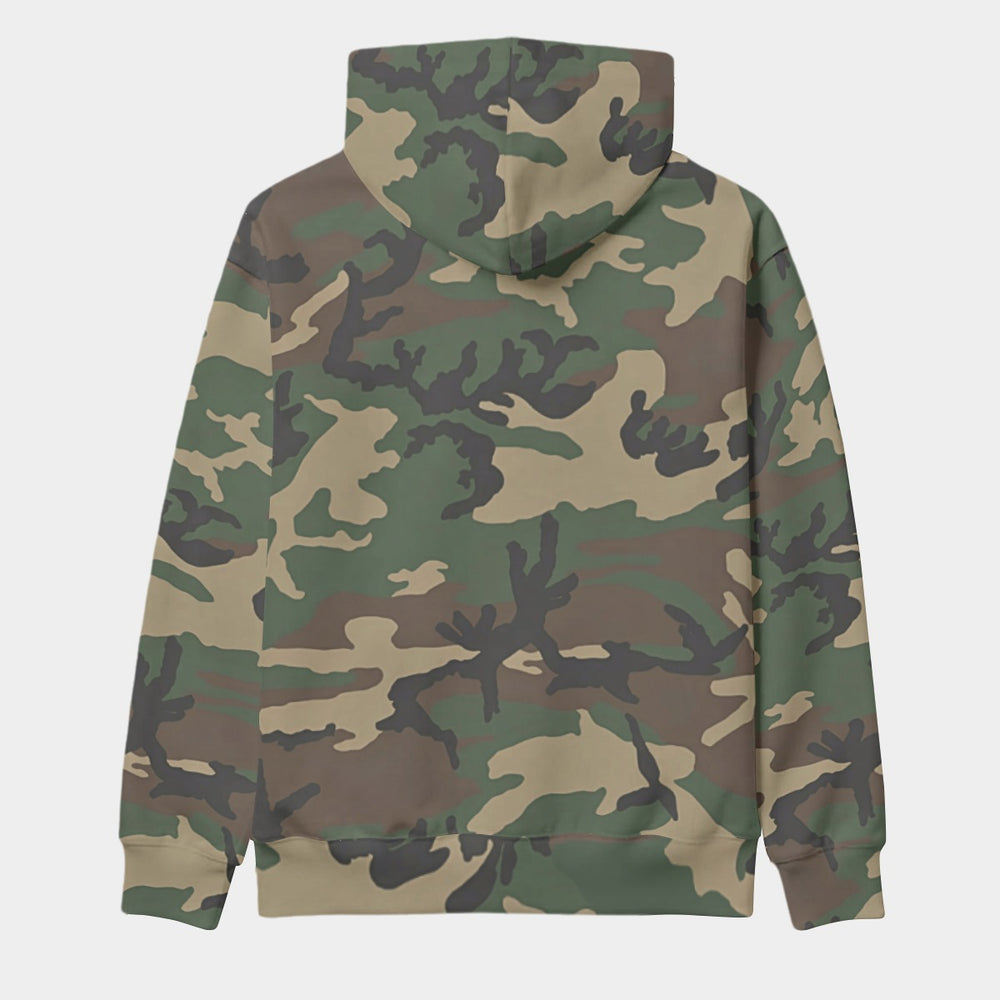 US M81 Woodland Camo Men's Thicken Pullover Hoodie