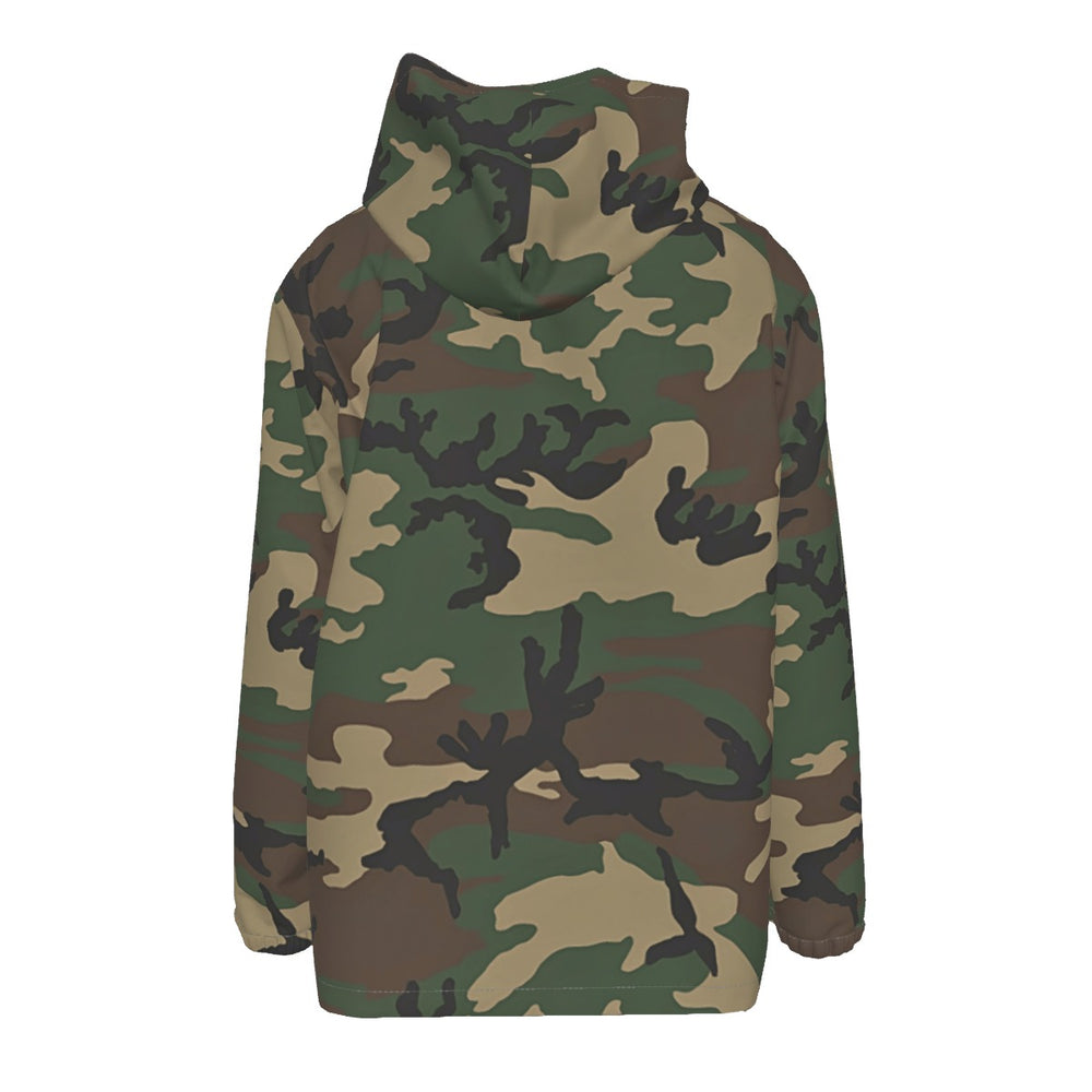 US M81 Woodland Camo Men's Hooded Zipper Windproof Jacket