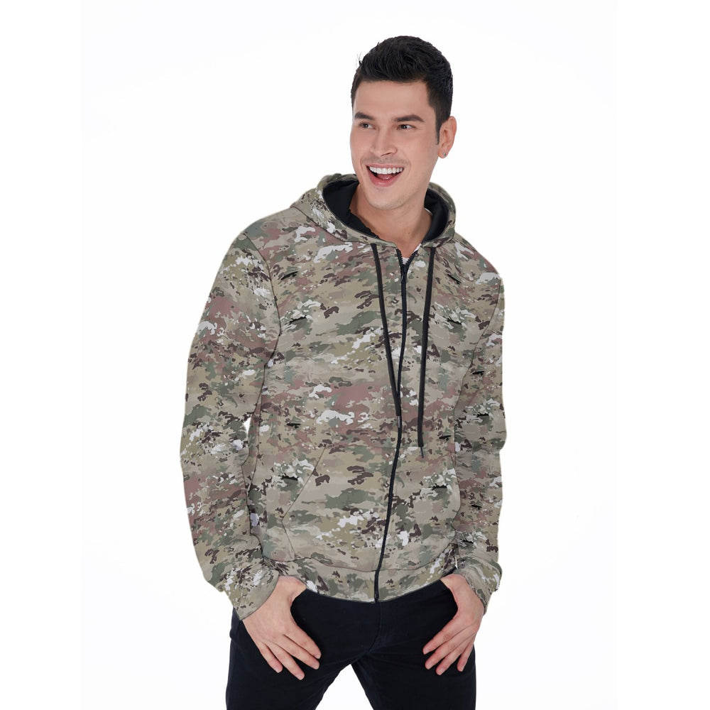 All-Over Print Men's Mirco Fleece Zip Up Hoodie