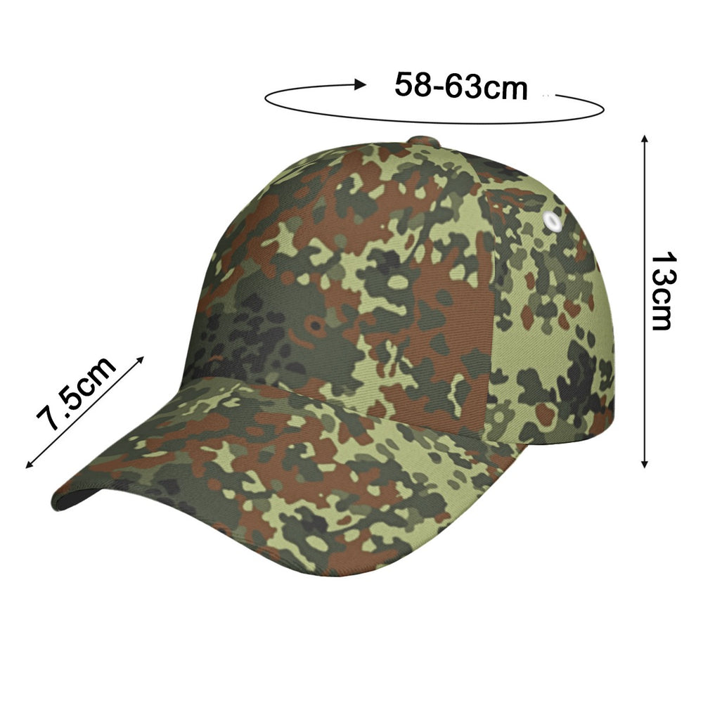 German Flecktarn Camo Peaked Cap With Box