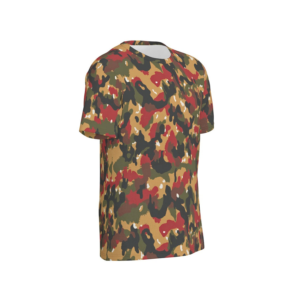 Swiss Taz 83 Alpenflage Camo Men's O-Neck T-Shirt | 190GSM Cotton - Equippage.com