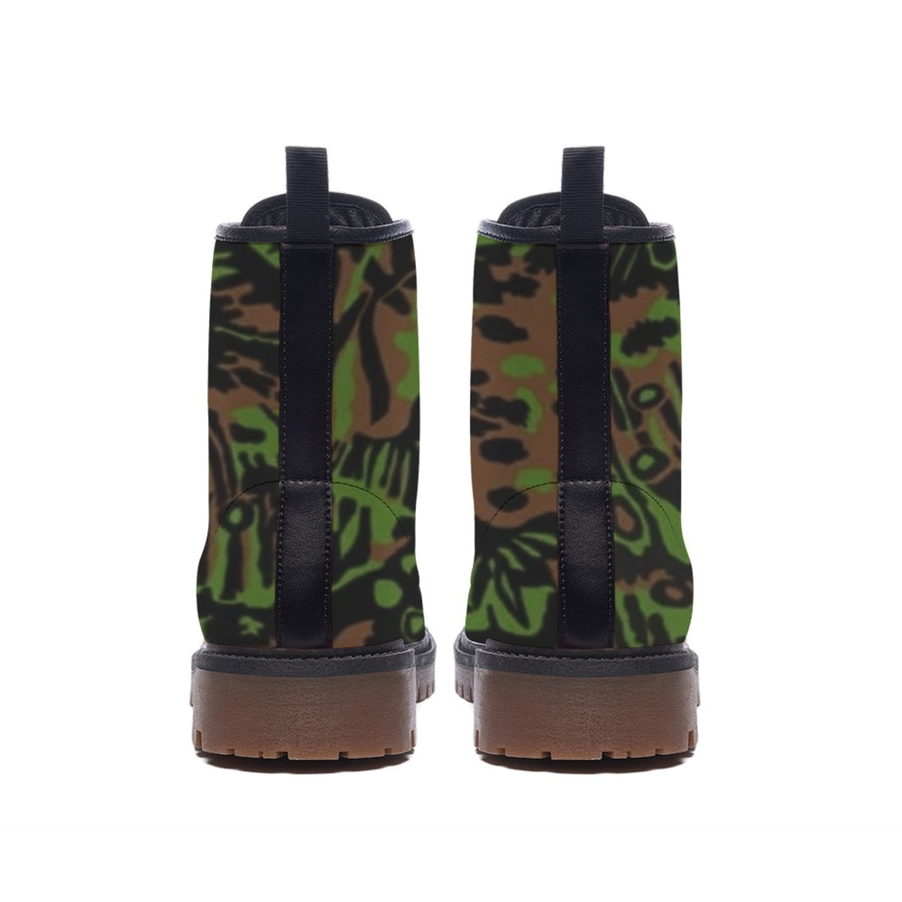 German Palmenmuster Camo Men's Martin Short Boots