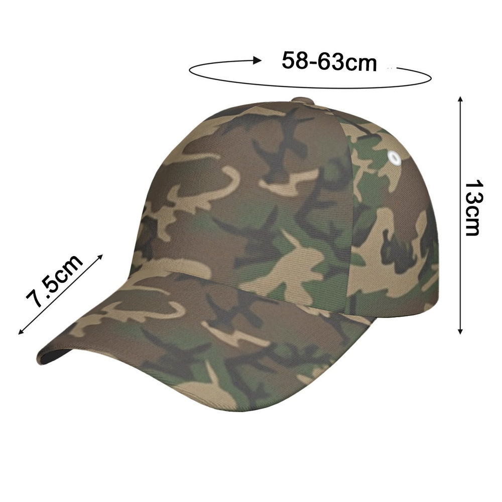 US M81 Woodland All-Over Print Peaked Cap With Box