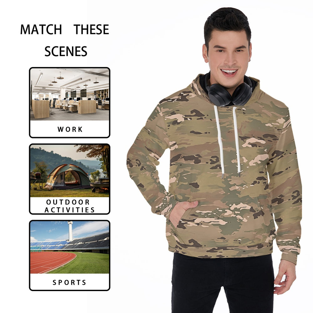 Scorpion W2 All-Over Print Men's Thicken Pullover Hoodie - Equippage.com