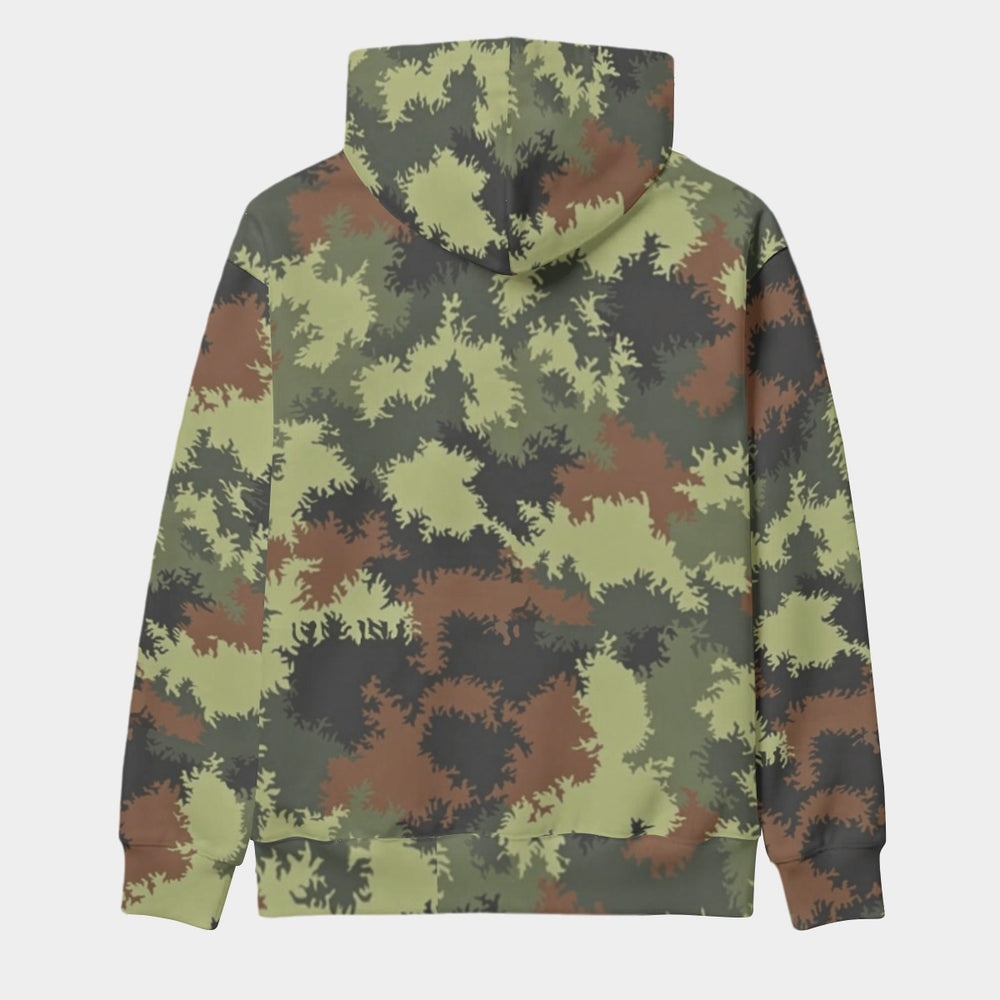 German Sägezahnmuster/Sawtooth Camo Men's Thicken Pullover Hoodie