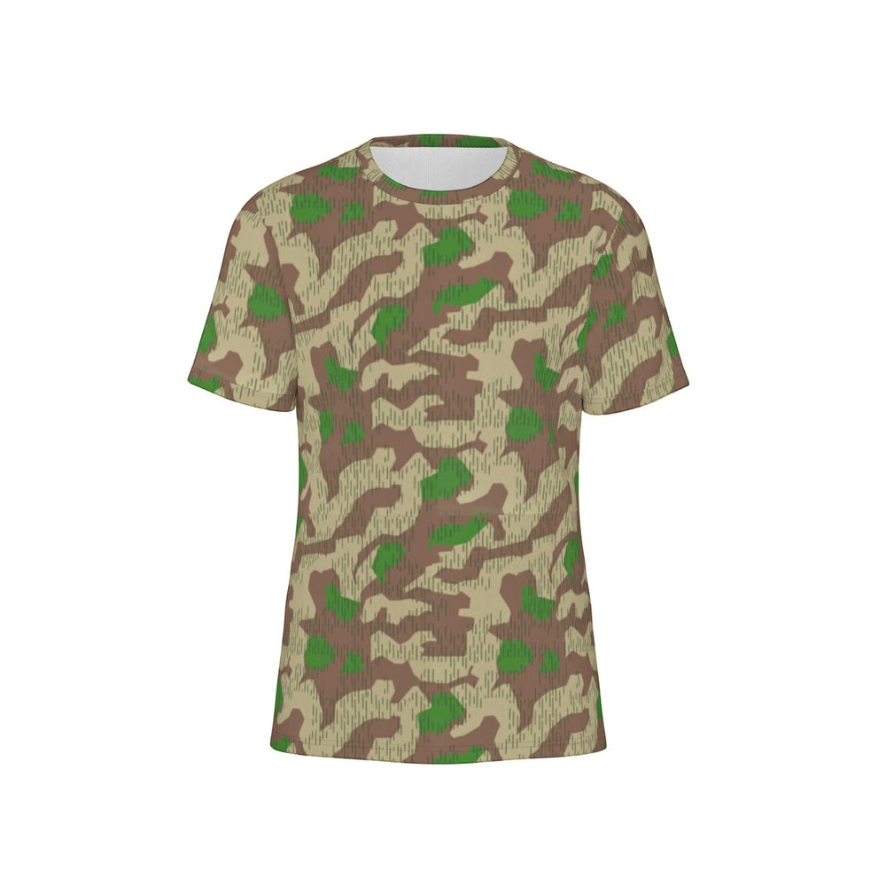 German Splittertarnmuster Camo Men's O-Neck T-Shirt | 190GSM Cotton