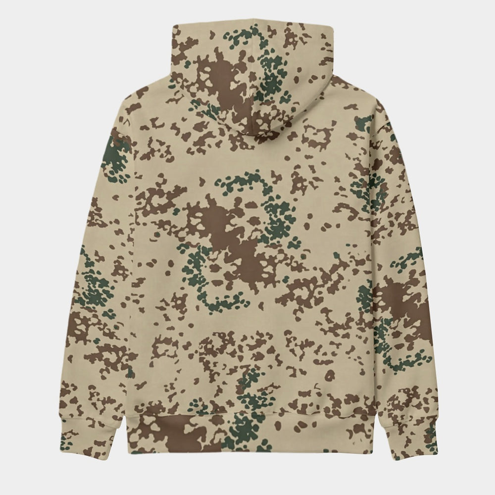 German Wüstentarn Camo Men's Thicken Pullover Hoodie