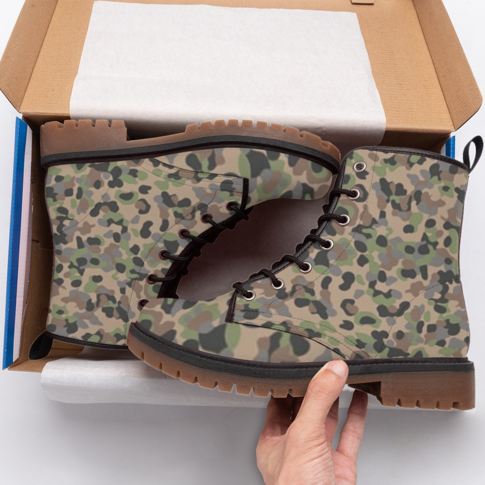 Austrian Pea Dot Camo Men's Martin Short Boots - Equippage.com