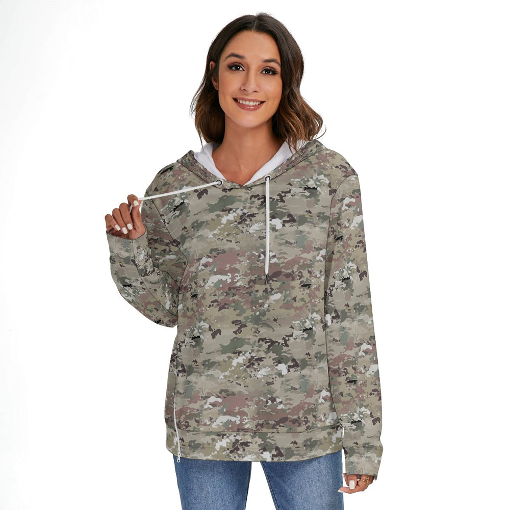 All-Over Print Women's Heavy Fleece Zip-on-the-Side Hoodie