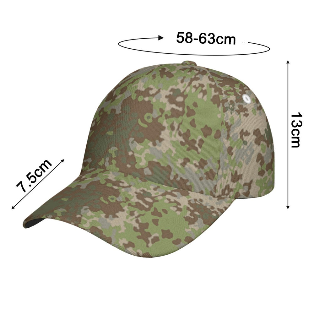 German Multitarn Camo Peaked Cap With Box