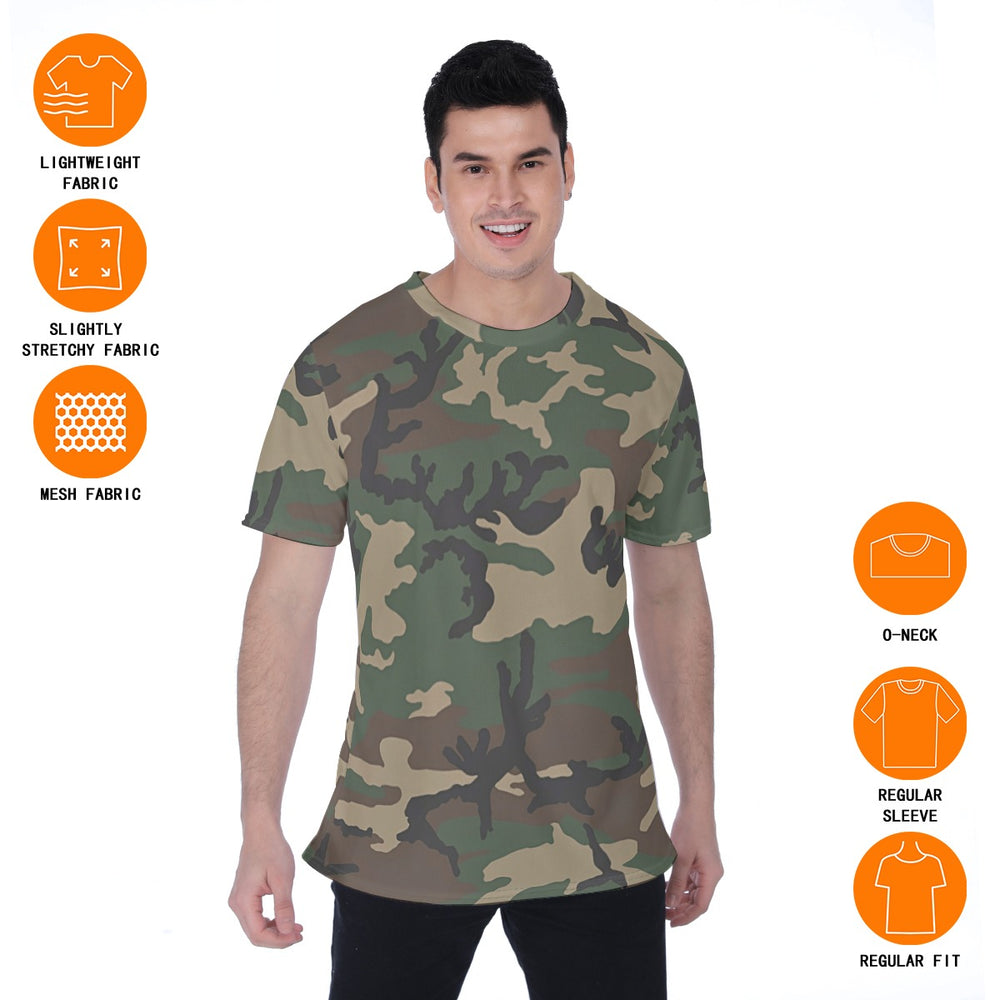 US M81 Woodland Camo Men's T-shirt | Birdseye