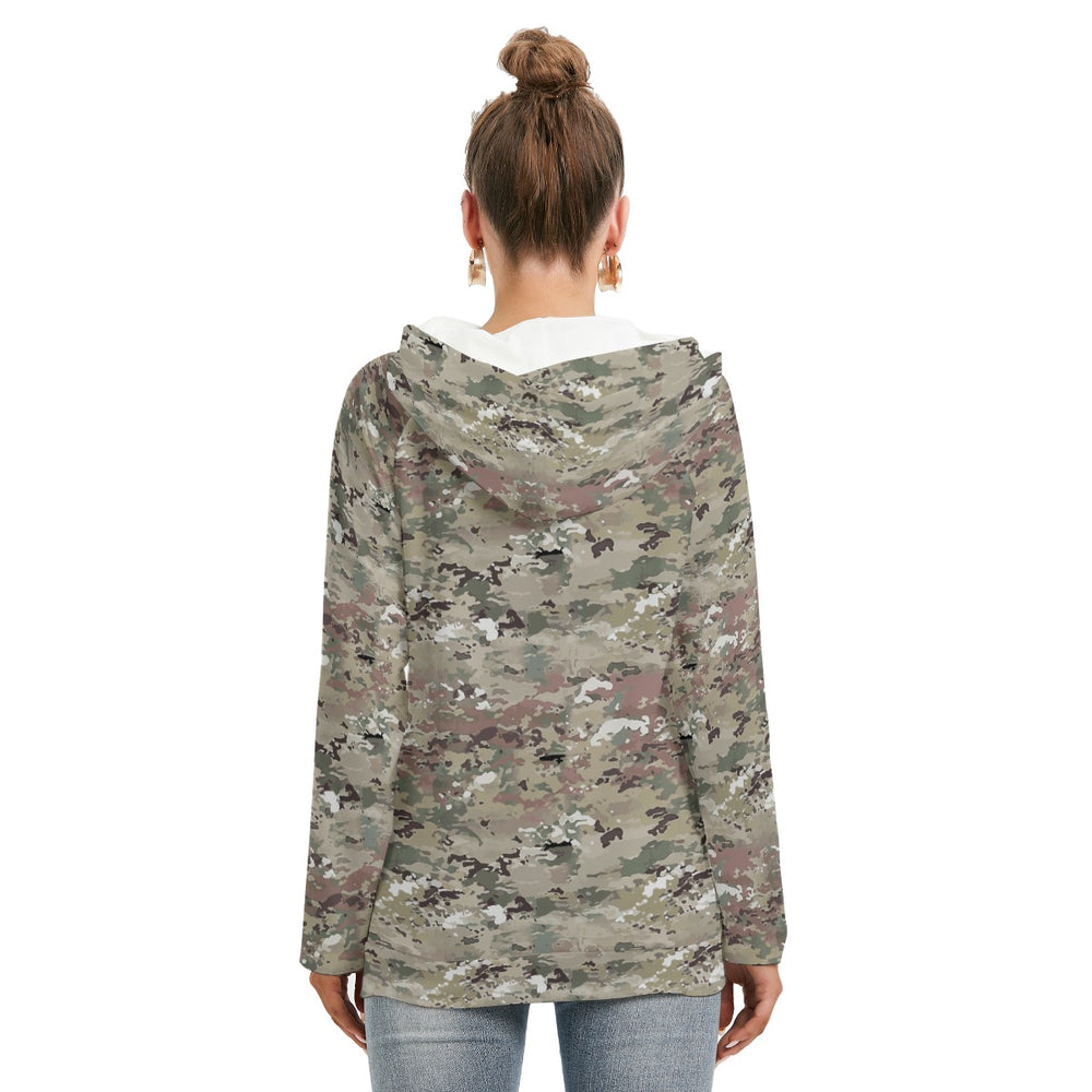 Scorpion Camouflage Women's Hoodie With Double-Sized Hood by Equippage.com