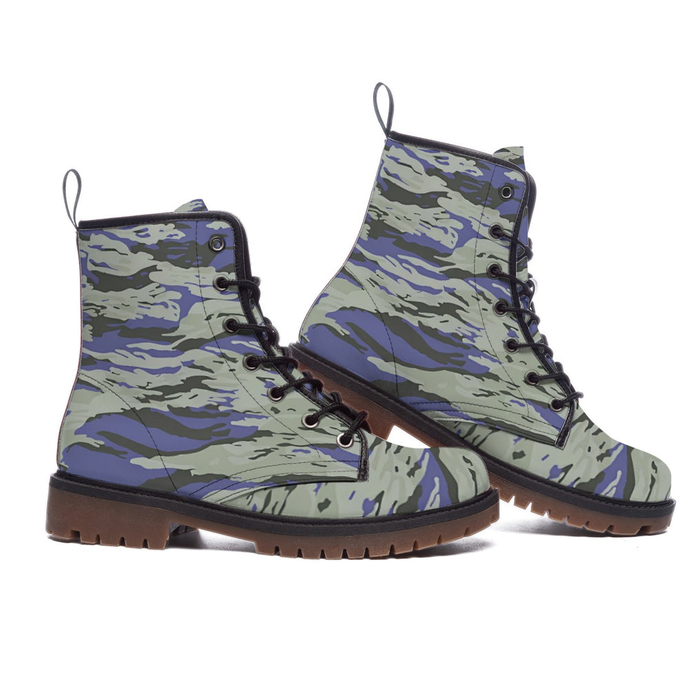 Greek Blue Lizard Camo Men's Martin Short Boots