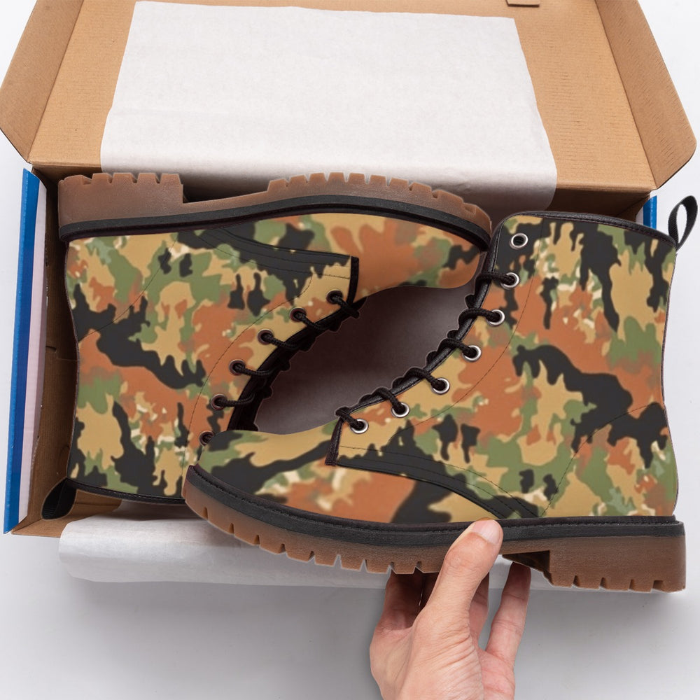 German Leibermuster Camo Men's Martin Short Boots