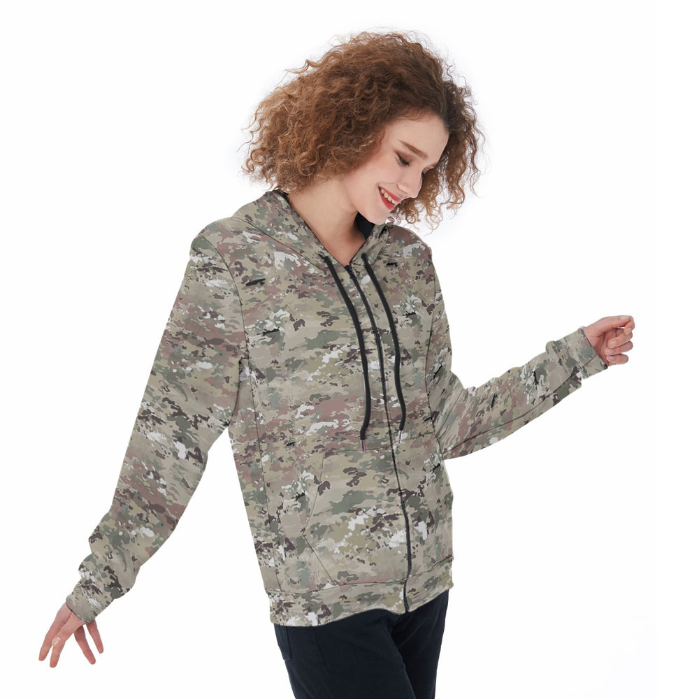 All-Over Print Women's Zip Up Hoodie