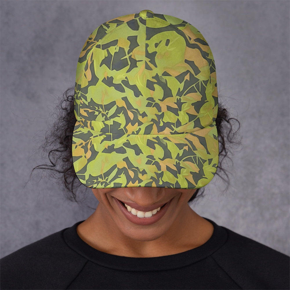 Cuban Elm Leaf Camo All-Over Print Peaked Cap With Box