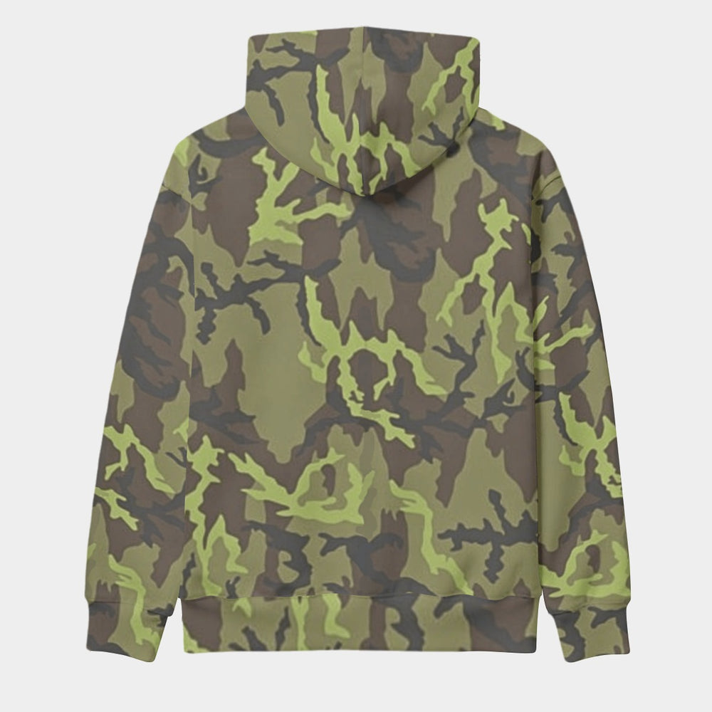 Czech Vz. 95 Leaf Woodland Camo Men's Thicken Pullover Hoodie