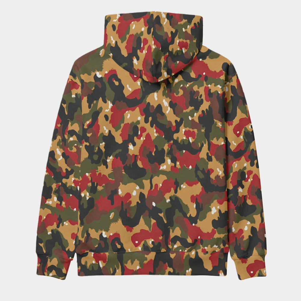 Swiss Taz 83 Alpenflage Camo Men's Thicken Pullover Hoodie - Equippage.com