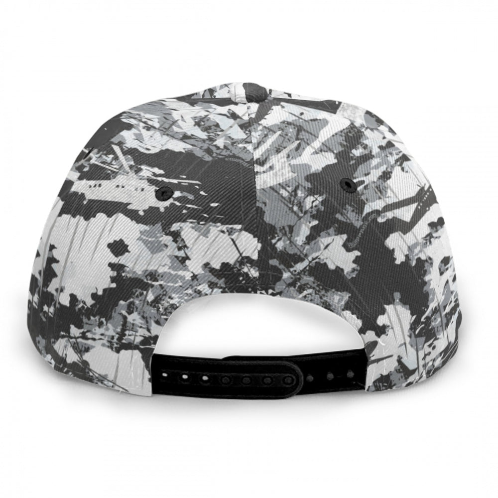 PRESS Camo Baseball Cap With Flat Brim (button top clasp) - Equippage.com