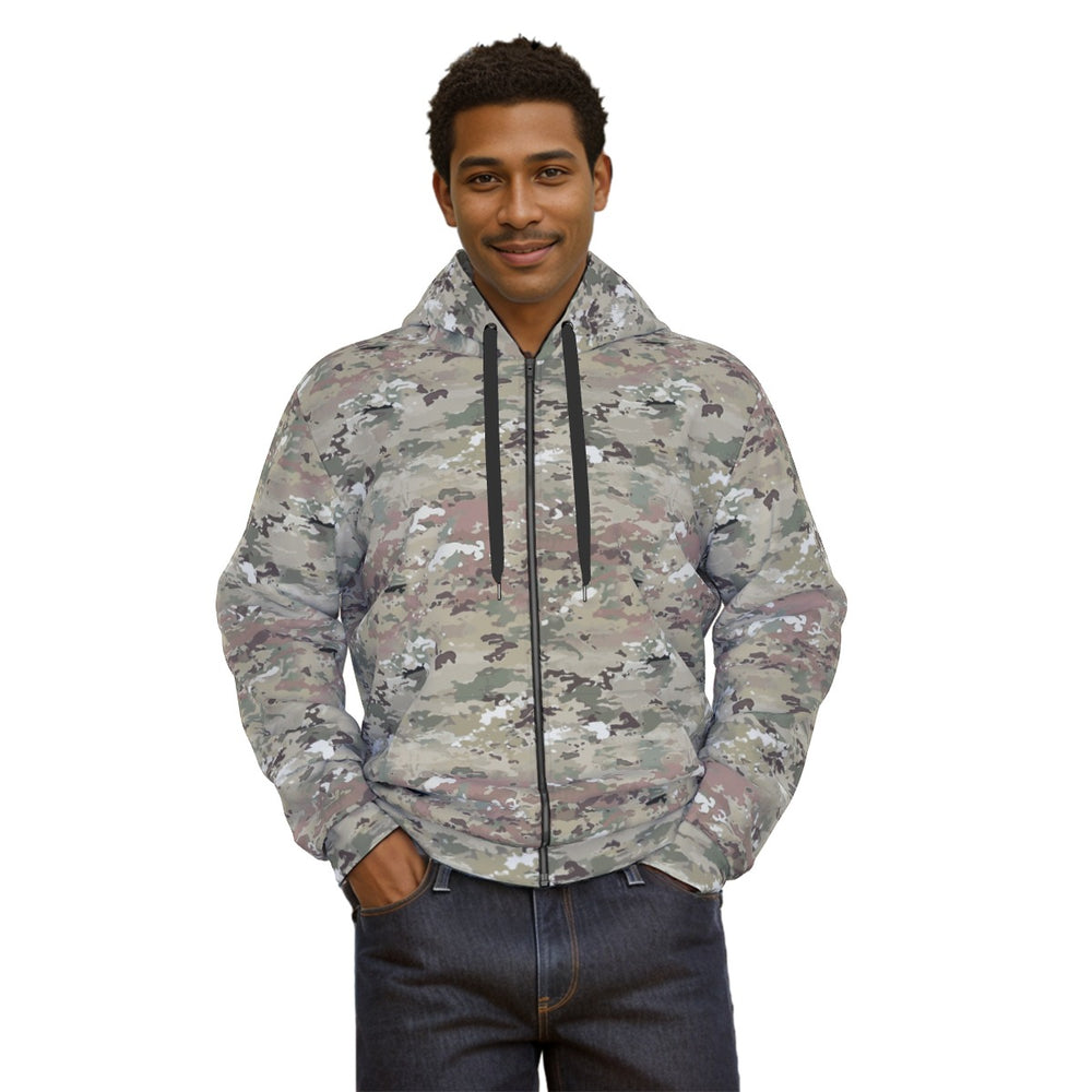 All-Over Print Unisex Zipper Hoodie With Black Lining