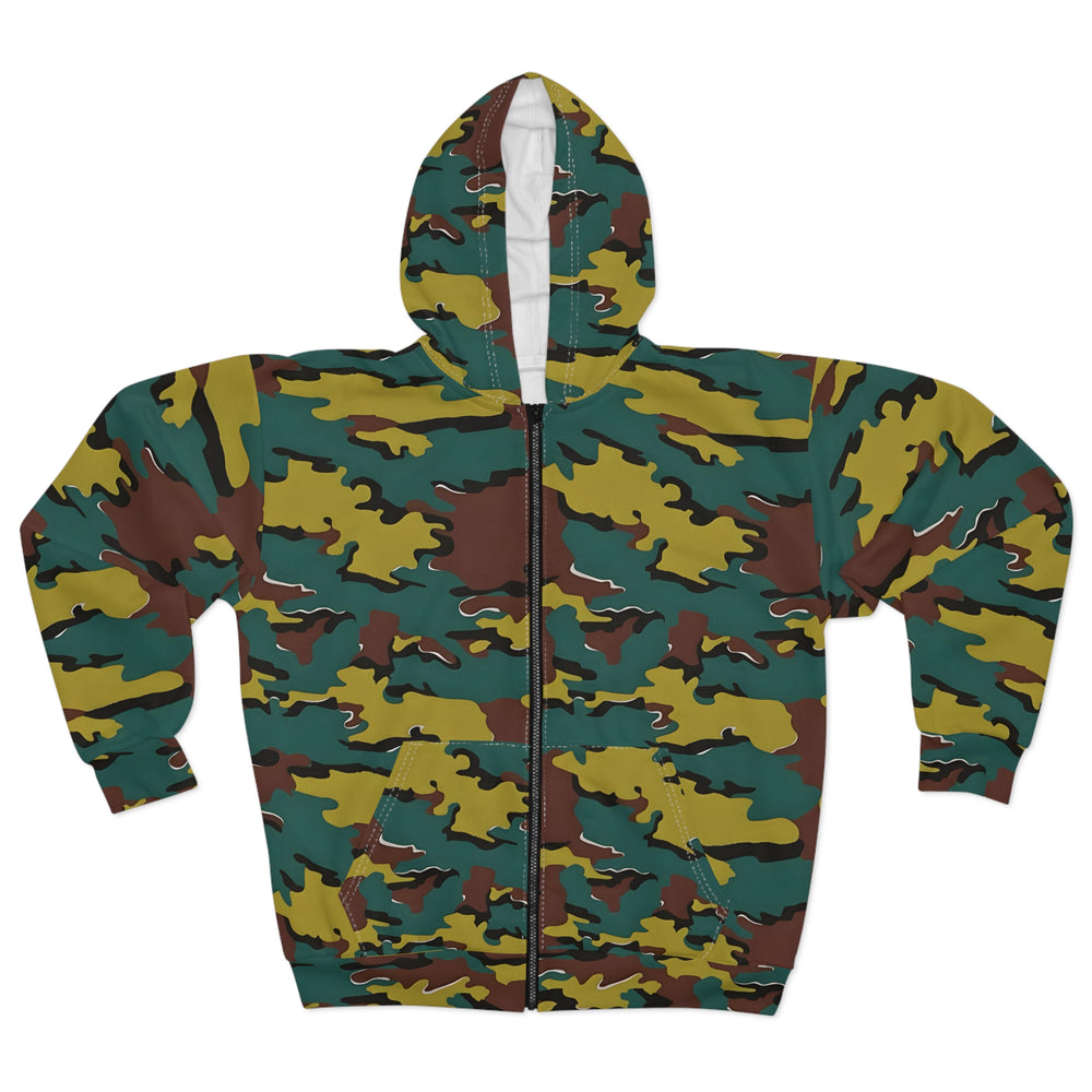 Belgian M1999 Jigsaw Camo Unisex Zip Hoodie