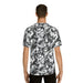 Men's Camo Baseball Jersey — Black & White Abstract All-Over Print - Equippage.com