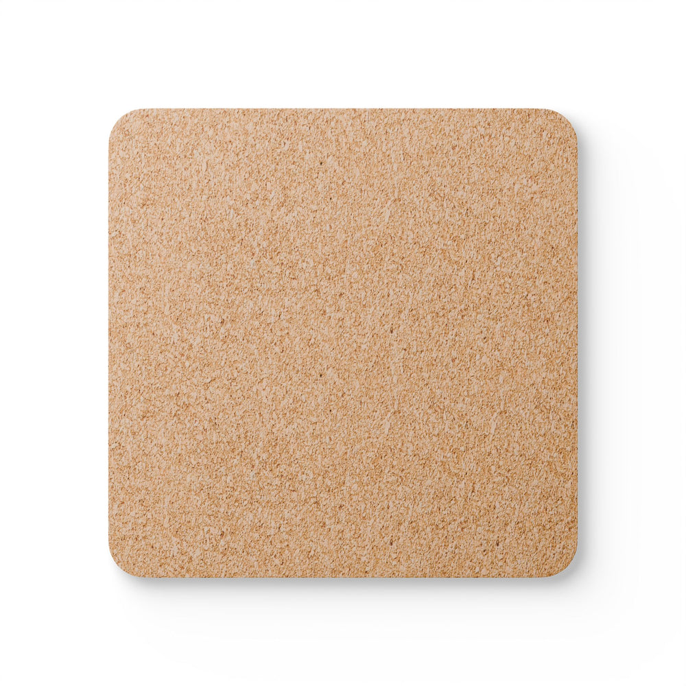 SCS Coasters — Black Logo Cork-Back Drink Coaster Set (Set of 4)