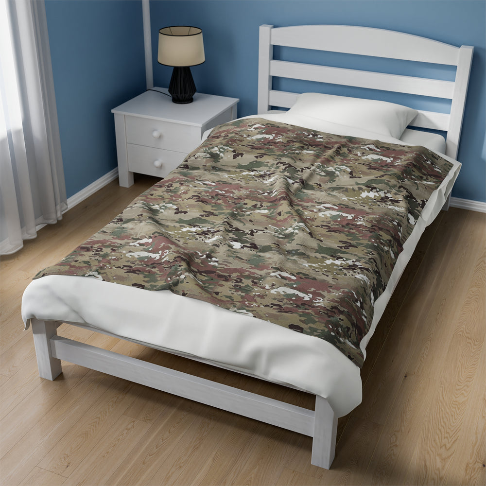 Scorpion Camouflage Velveteen Plush Blanket By Equippage.com