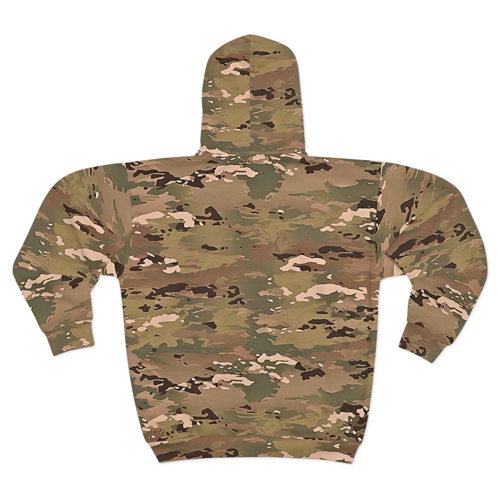 Scorpion W2 Camouflage Zip Hoodie — All-Over Camo Full-Zip Jacket