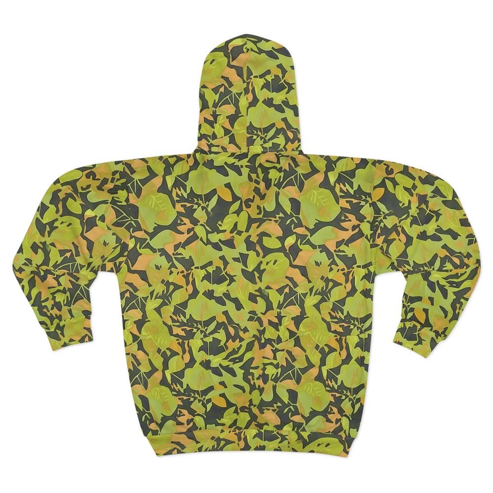 Cuban Elm Leaf Camo Unisex Zip Hoodie