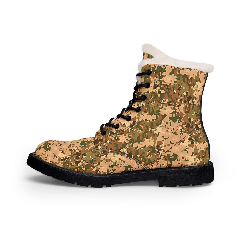 Dutch NFP Tan Camo Men's Fur and Leather Boots
