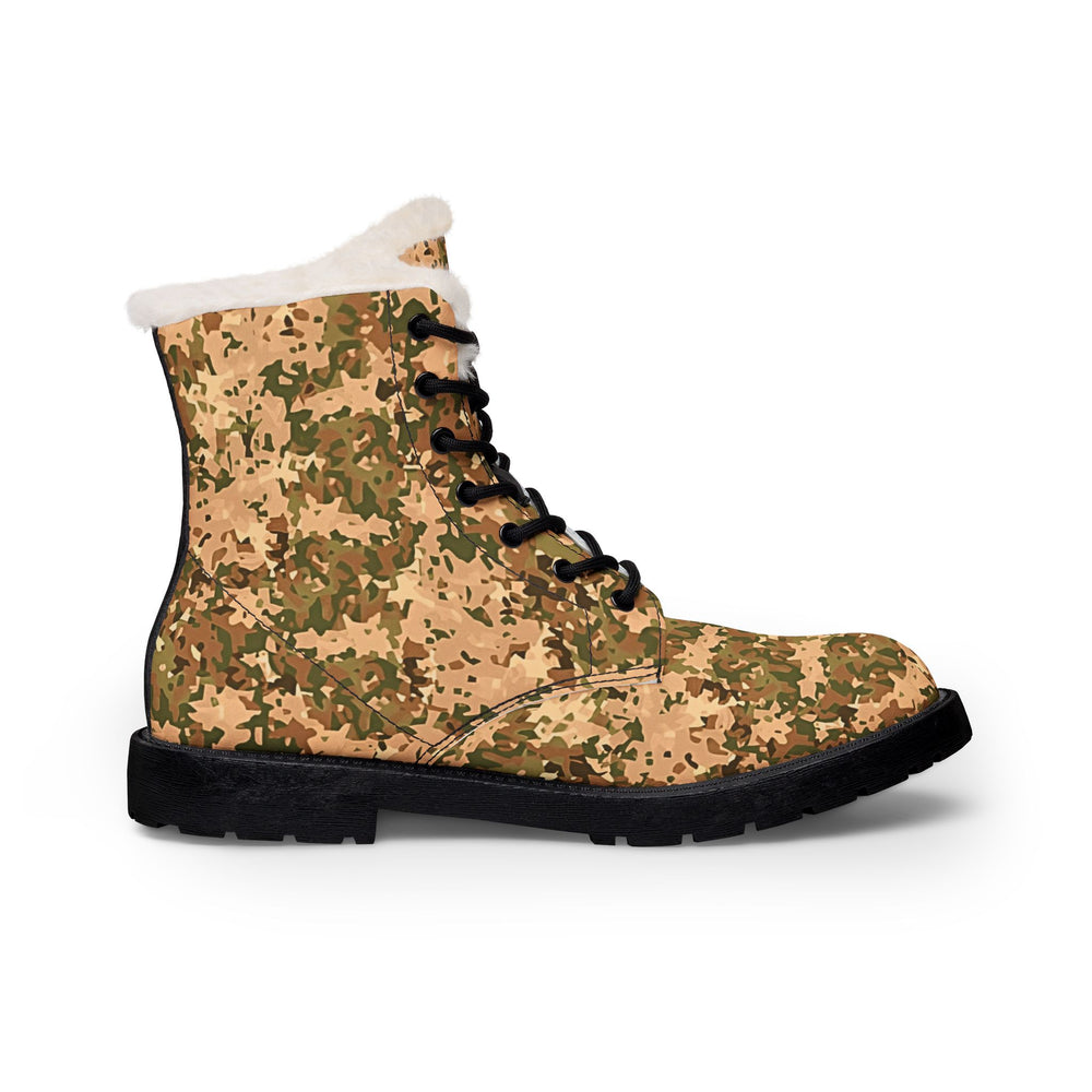 Dutch NFP Tan Camo Men's Fur and Leather Boots