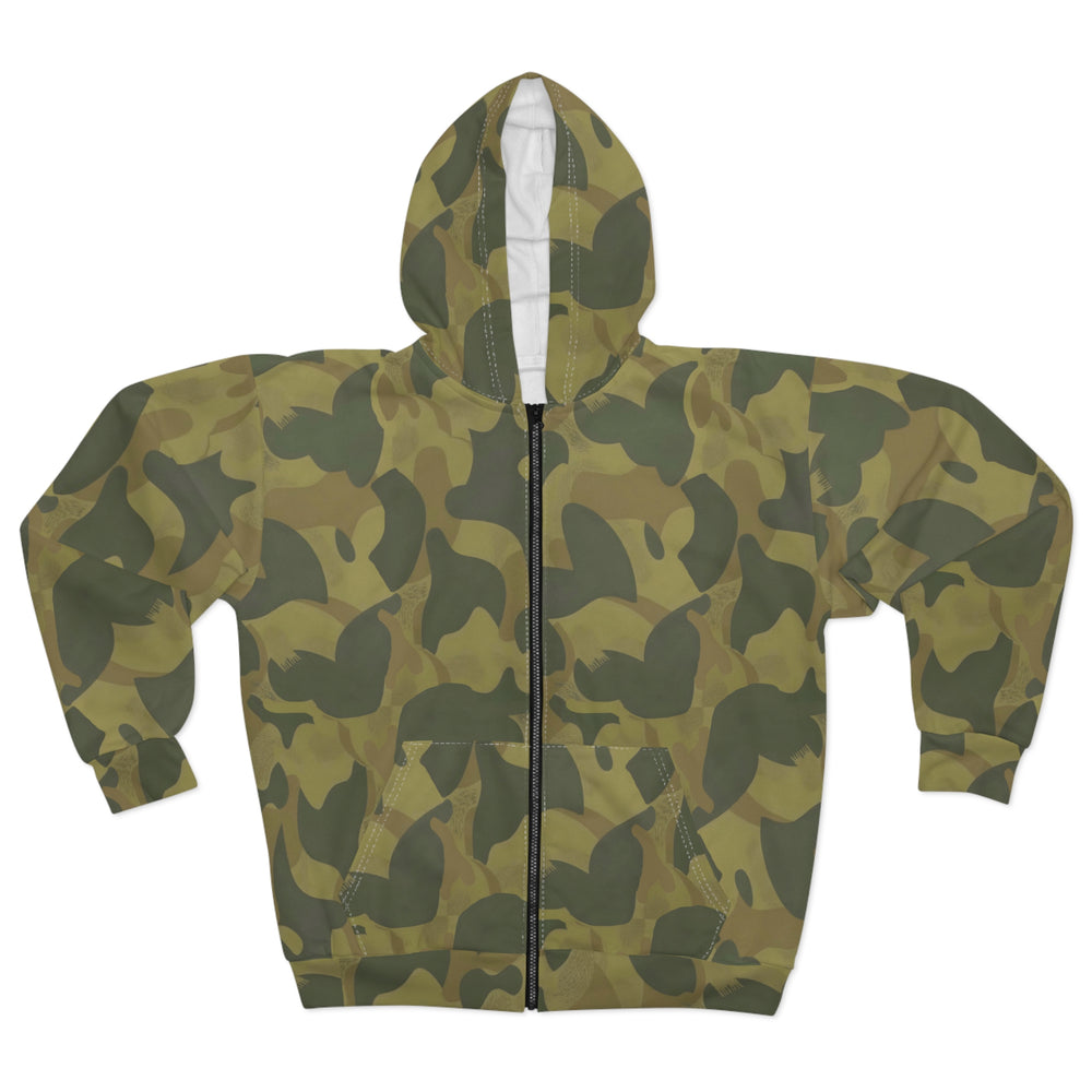 Belgian Moon and Balls Camo Unisex Zip Hoodie