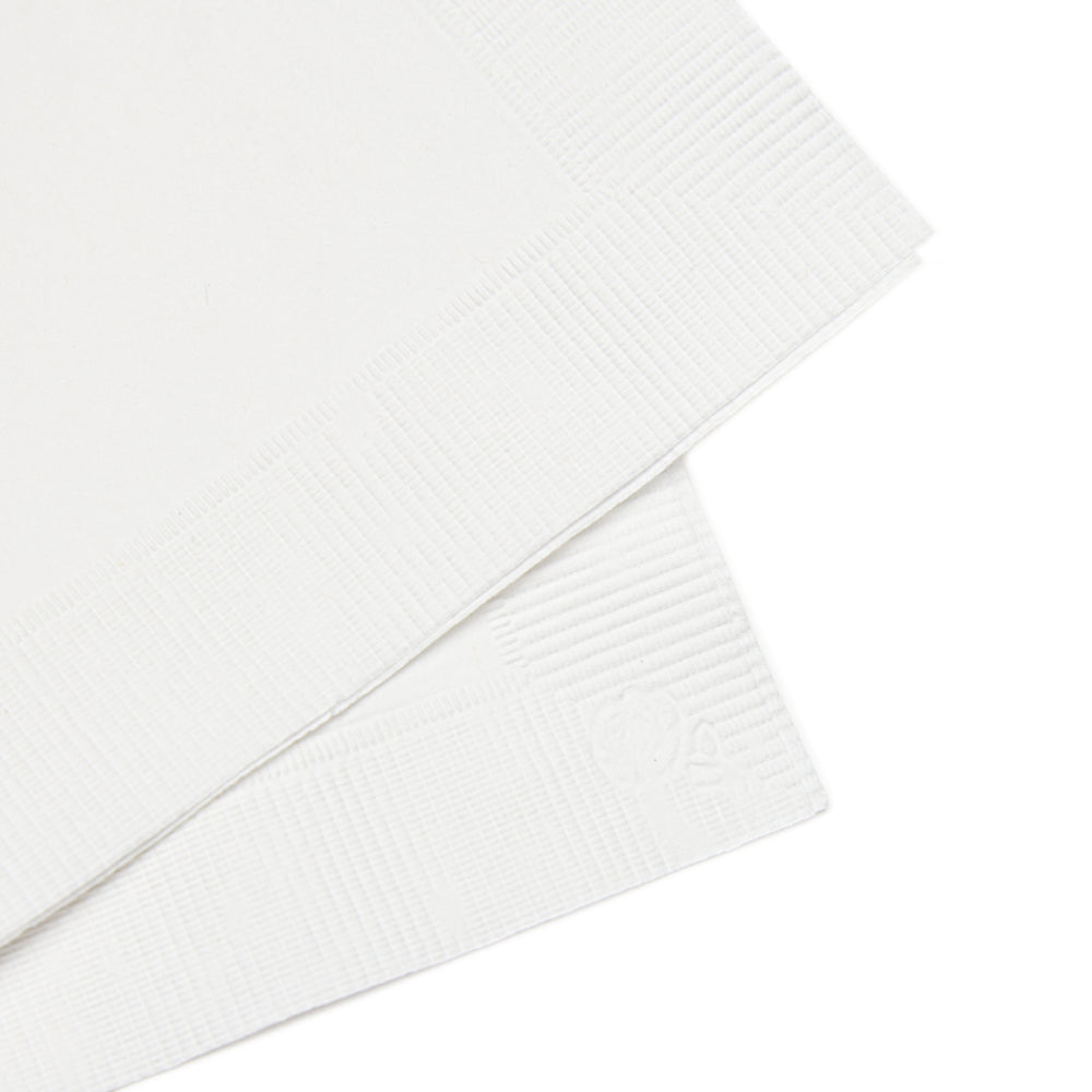 SCS Planning Napkin- discuss, plan, review, analyze, update, execute, review — White Coined Cocktail Napkin for Events & Branding