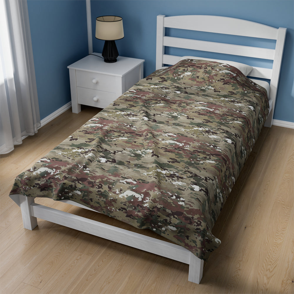 Scorpion Camouflage Velveteen Plush Blanket By Equippage.com