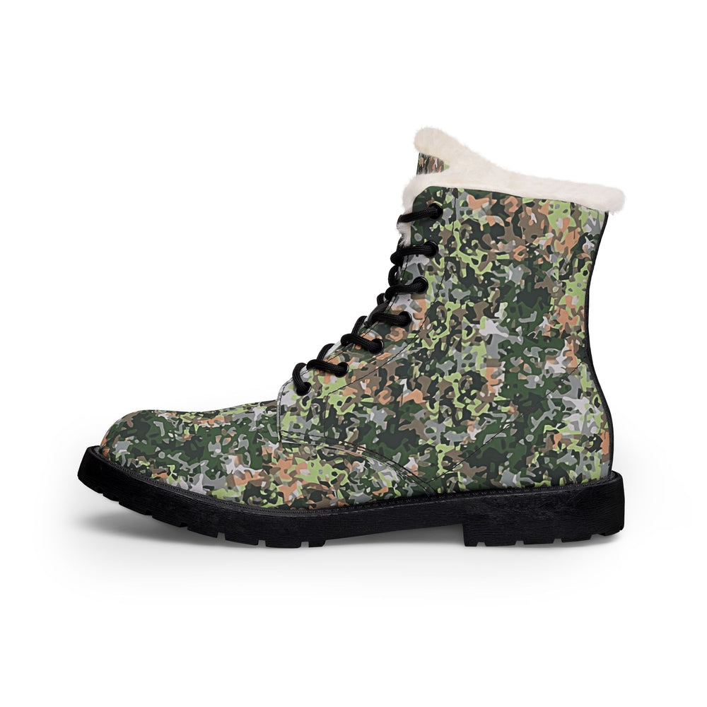 Dutch NFP Green Camo Men's Fur and Leather Boots