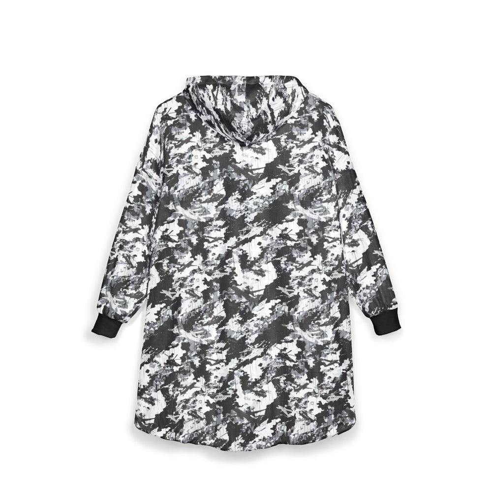 PRESS Camo Unisex Hooded Blanket — Cozy Oversized Camouflage Sherpa Hoodie