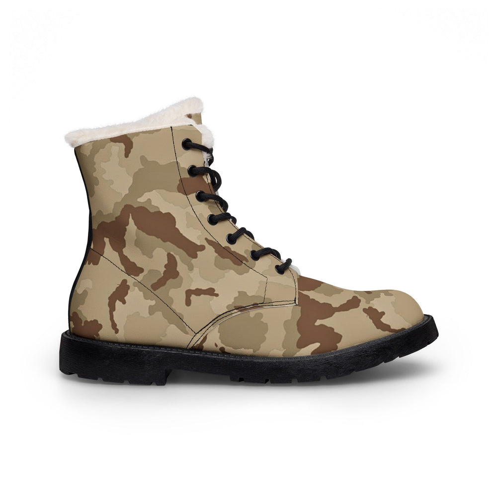Irish DPM Desert Camo Men's Fur and Leather Boots