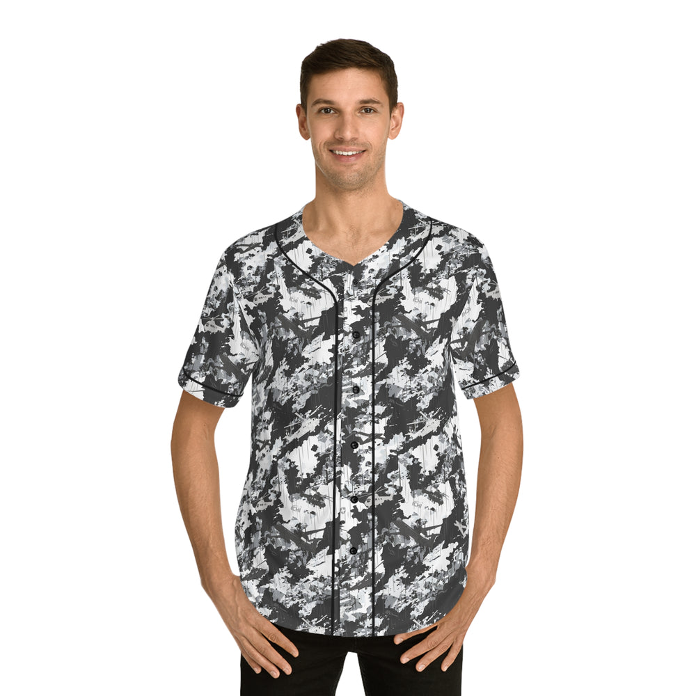 PRESS Camo Men’s Baseball Jersey Custom Camouflage Pattern by Equippage.com