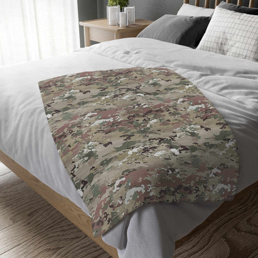 Scorpion Camouflage Velveteen Microfiber Blanket (Two-sided print) By Equippage.com