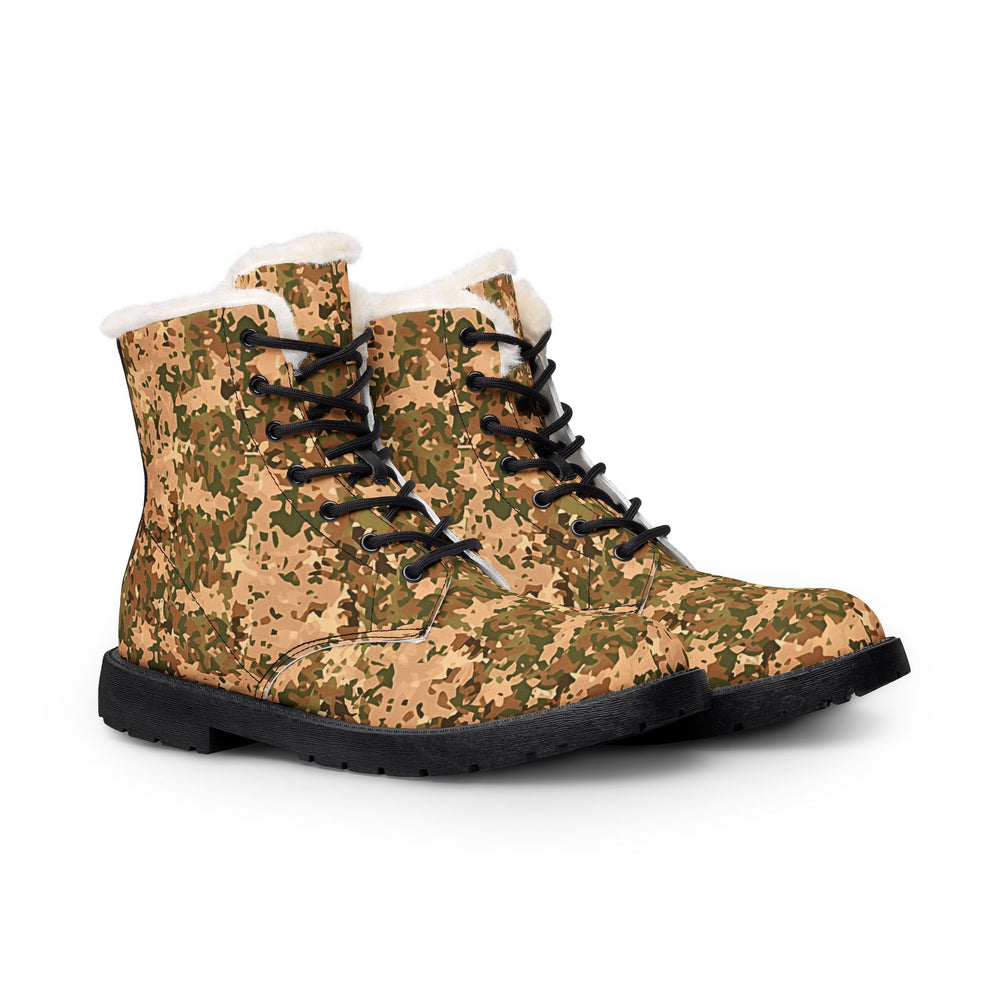 Dutch NFP Tan Camo Men's Fur and Leather Boots
