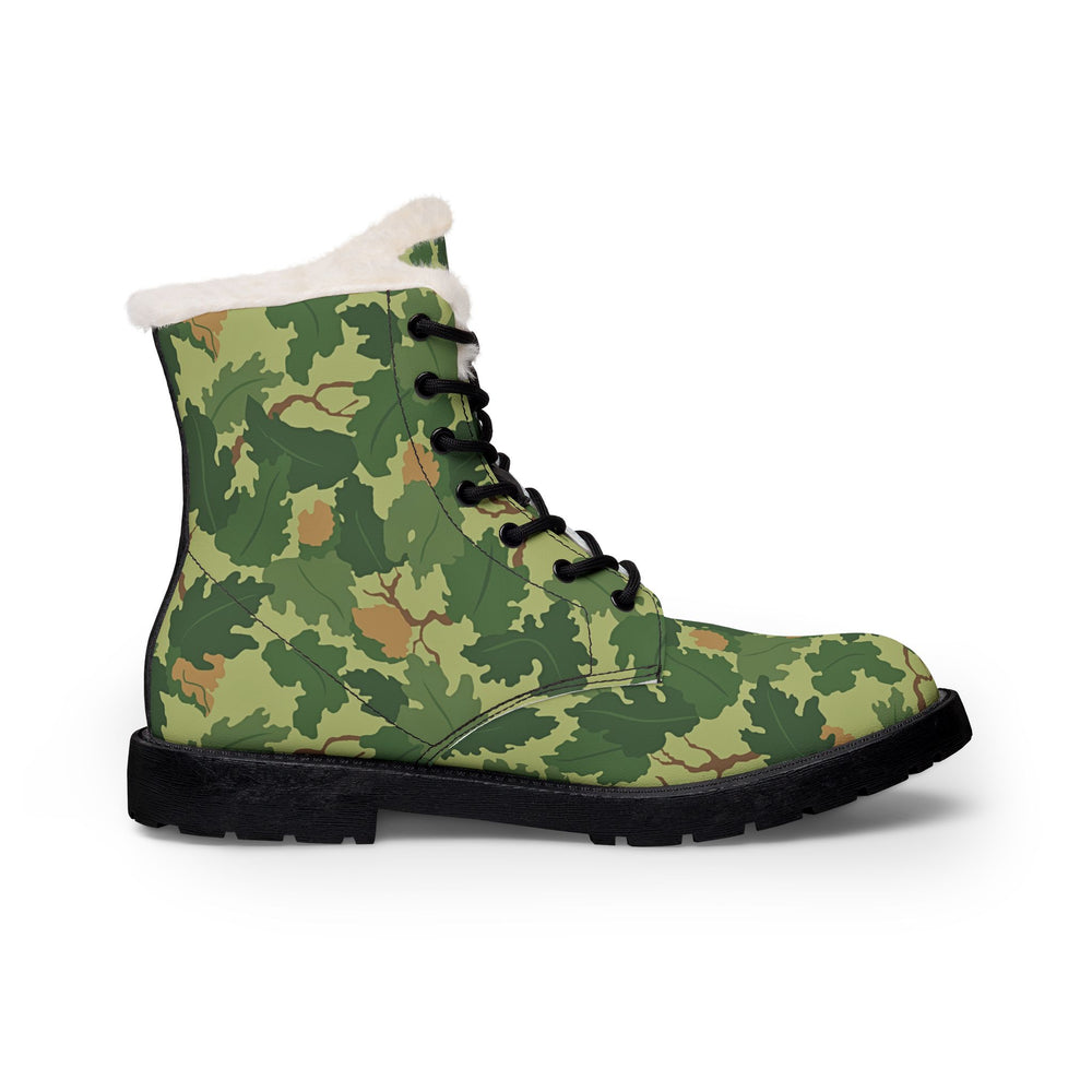 US Mitchell Wine Leaf Camo Men's Fur and Leather Boots