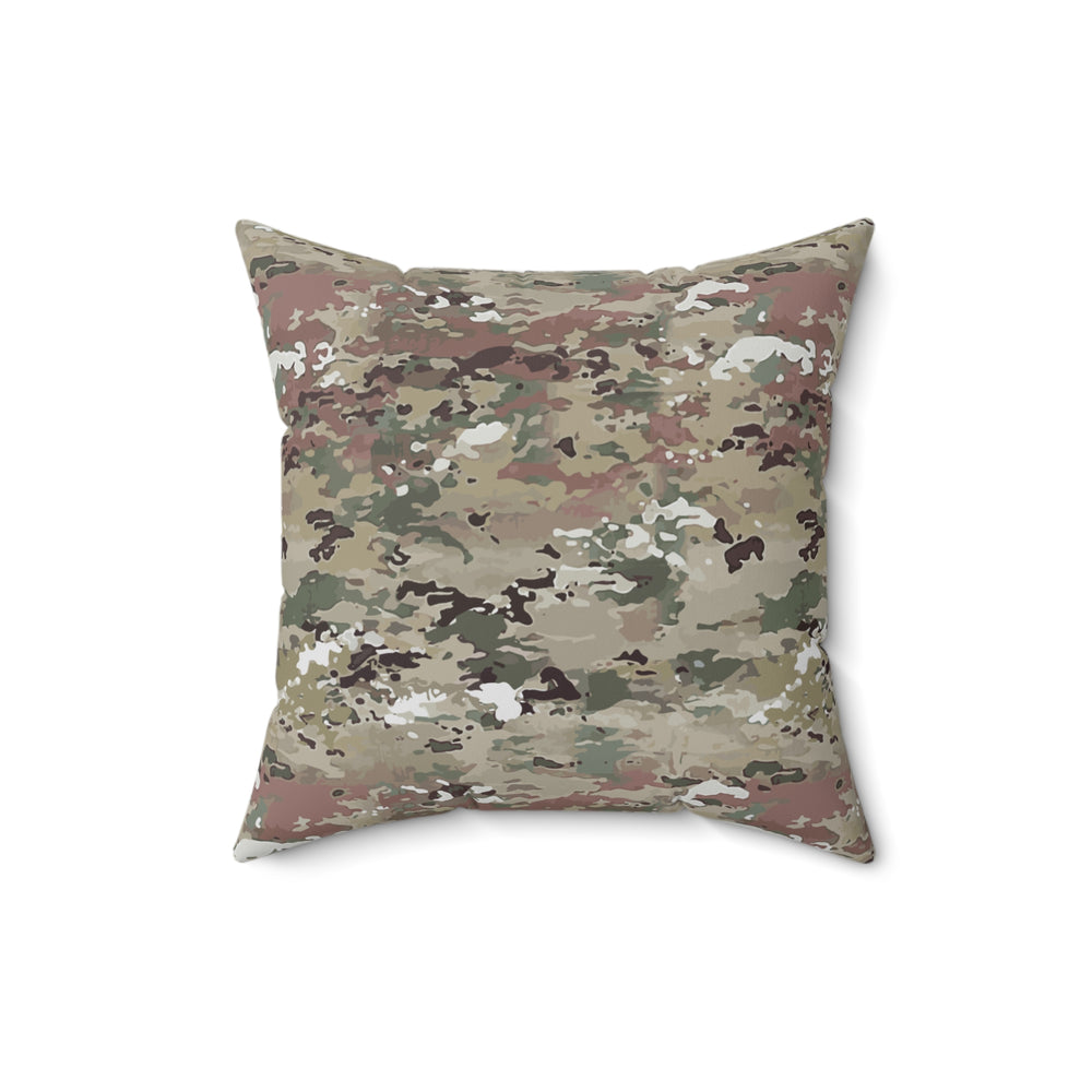 Scorpion Camouflage Faux Suede Square Pillow by Equippage.com