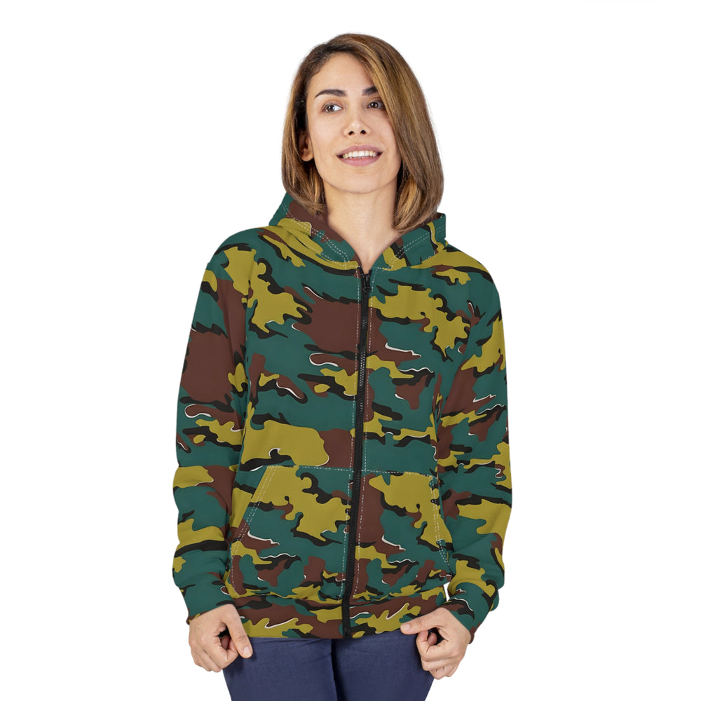 Belgian M1999 Jigsaw Camo Unisex Zip Hoodie